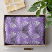 Papier Mousseline Elégant violet noir art déco (Cadeau)