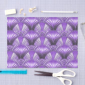 Papier Mousseline Elégant violet noir art déco (Artisanat)