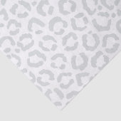 Papier Mousseline Elegant White Gray Leopard Cheetah Animal Print (Détail)