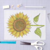 Papier Mousseline Elégante aquarelle de ferme Sunflower Découpage (Artisanat)