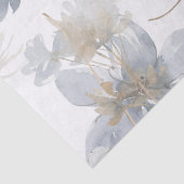 Papier Mousseline Elégante aquarelle de fleurs blanches (Détail)