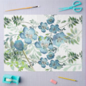 Papier Mousseline Elégante aquarelle florale (Artisanat)