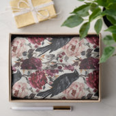 Papier Mousseline Elégante aquarelle Halloween florale (Cadeau)