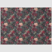 Papier Mousseline Elégante aquarelle Halloween florale (Recto)