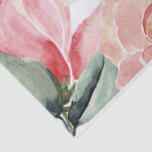 Papier Mousseline Elégante aquarelle rose Découpage florale (Détail)