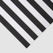 Papier Mousseline Élégante bande noire et blanche (Détail)