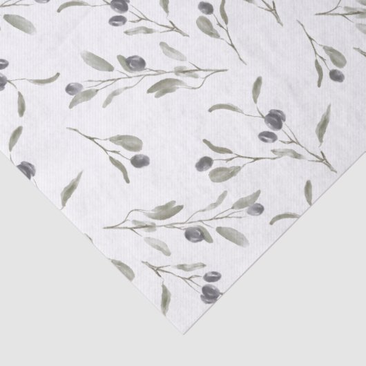 Papier Mousseline Élégante Branche d'olivier (Détail)