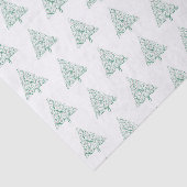 Papier Mousseline Élégante calligraphie rouge et verte Arbre de Noël (Détail)