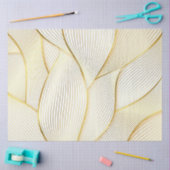 Papier Mousseline Elégante collection Floral Or Blanc (Artisanat)