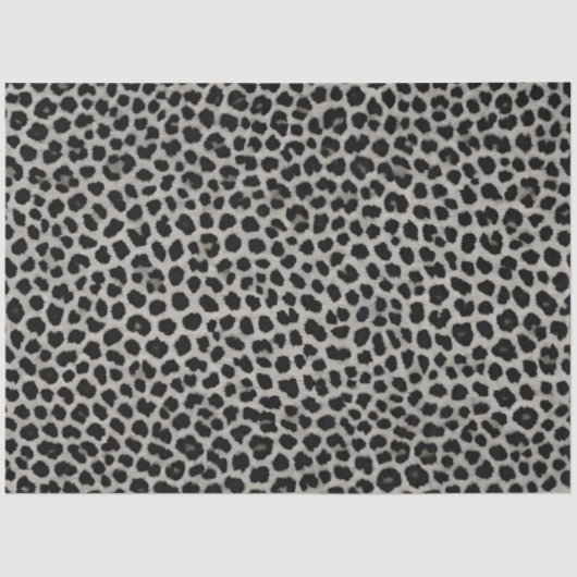 Papier Mousseline Élégante collection moderne de luxe blanc léopard (Recto)