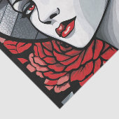 Papier Mousseline Élégante dame art déco (Détail)