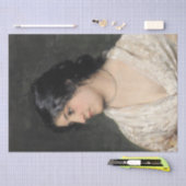 Papier Mousseline Élégante dame avec collier de perle (Artisanat)