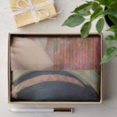 Papier Mousseline Elégante dame et Feline I Découpage Art Nouveau (Cadeau)