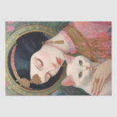 Papier Mousseline Elégante dame et Feline I Découpage Art Nouveau (Recto)