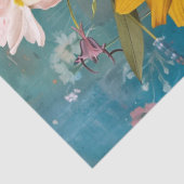 Papier Mousseline Élégante Découpage florale colorée (Détail)