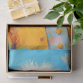 Papier Mousseline Elégante Découpage florale Pastel Jaune autruche (Cadeau)