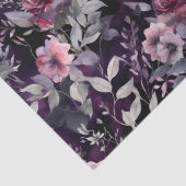 Papier Mousseline Élégante Découpage gothique foncé violet et roses (Détail)