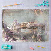 Papier Mousseline Élégante Femme Enchantée Jardin Parasol pourpre (Artisanat)