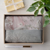 Papier Mousseline Élégante Femme Grande Fleur Français Chic (Cadeau)