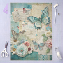 Elégante Fille Turquoise Cottagecore Floral & Papi
