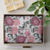 Papier Mousseline Elégante Fleur Rose de Maroon rose Bourgogne (Cadeau)