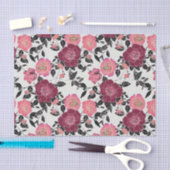 Papier Mousseline Elégante Fleur Rose de Maroon rose Bourgogne (Artisanat)