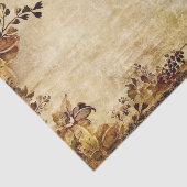 Papier Mousseline Elégante Fleurs victoriennes et Arrière - plan (Détail)