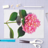 Papier Mousseline Elégante florales roses hydrangée rose (Artisanat)