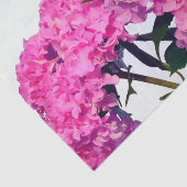 Papier Mousseline Elégante florales violettes roses hydrangées (Détail)