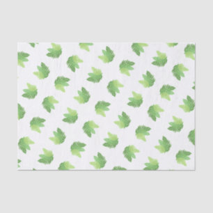 Papier Mousseline Élégante fougères vertes feuilles de bois