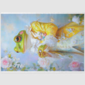 Papier Mousseline Elégante grenouille de Pâques dans la couche jaune (Recto)