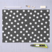 Papier Mousseline Élégante grille florale noire et blanche (Artisanat)