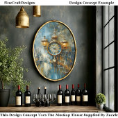 Papier Mousseline Élégante horloge Steampunk & Lanternes A8 Découpag