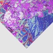 Papier Mousseline Élégante Hydrangée violette et bleu limelight (Détail)