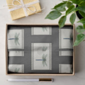 Papier Mousseline Élégante libellule bleue (Cadeau)