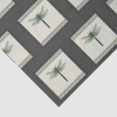 Papier Mousseline Élégante libellule bleue (Détail)