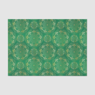 Papier Mousseline Elégante Marguerite Jaune Dorée Neige Mandala Gree