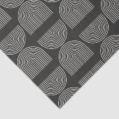 Papier Mousseline Elégante Mid Century Mod Arch Lines noir et blanc (Détail)