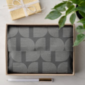 Papier Mousseline Elégante Mid Century Mod Arch Lines noir et blanc (Cadeau)
