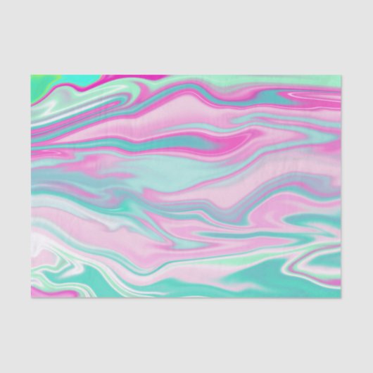 Papier Mousseline Elégante Motif en marbre Turquoise et rose (Recto)