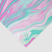 Papier Mousseline Elégante Motif en marbre Turquoise et rose (Détail)