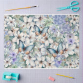 Papier Mousseline Élégante page de découpage florale et papillons (Artisanat)