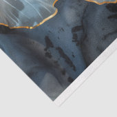 Papier Mousseline Elégante page de découpage florale noire, or et pê (Détail)