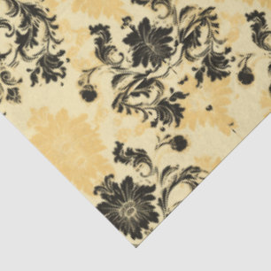 Papier Mousseline Élégante page de découpage française noire et oran