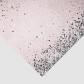 Papier Mousseline Elégante Parties scintillant Argent Faux Métallo R (Détail)