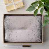 Papier Mousseline Elégante Parties scintillant Argent Faux Métallo R (Cadeau)