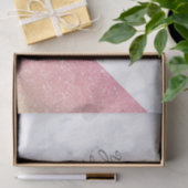 Papier Mousseline Elégante parties scintillant en or rose en marbre (Cadeau)