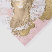 Papier Mousseline Élégante Parties scintillant en pierre d'or en ros (Détail)