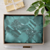 Papier Mousseline Élégante Parties scintillant Turquoise Shimmer et  (Cadeau)