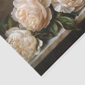 Papier Mousseline Élégante Peonies Découpage (Détail)